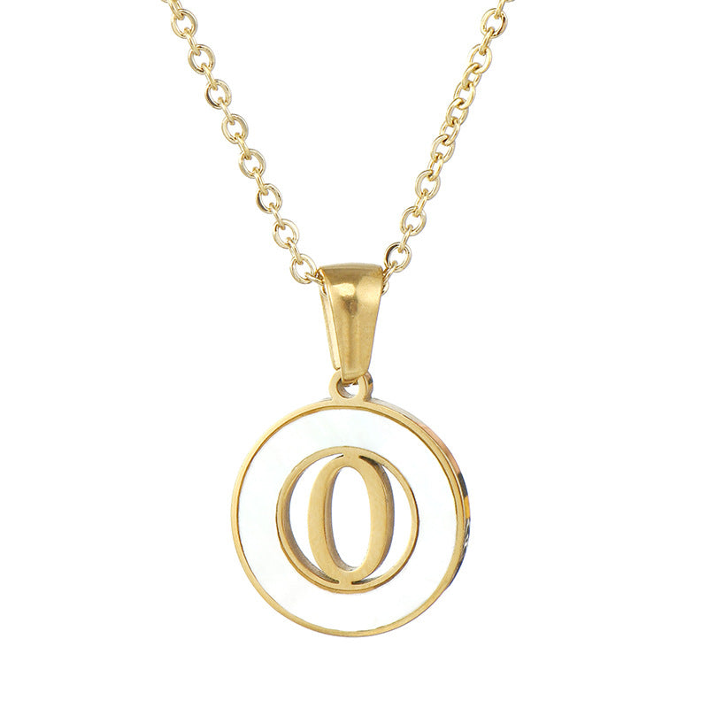 Golden Sea Initial Necklace