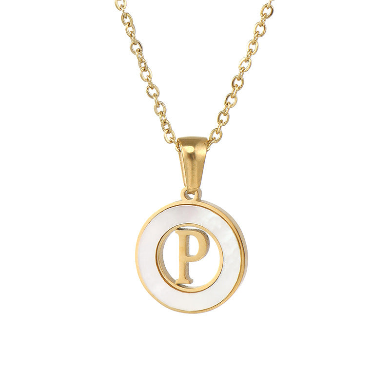 Golden Sea Initial Necklace