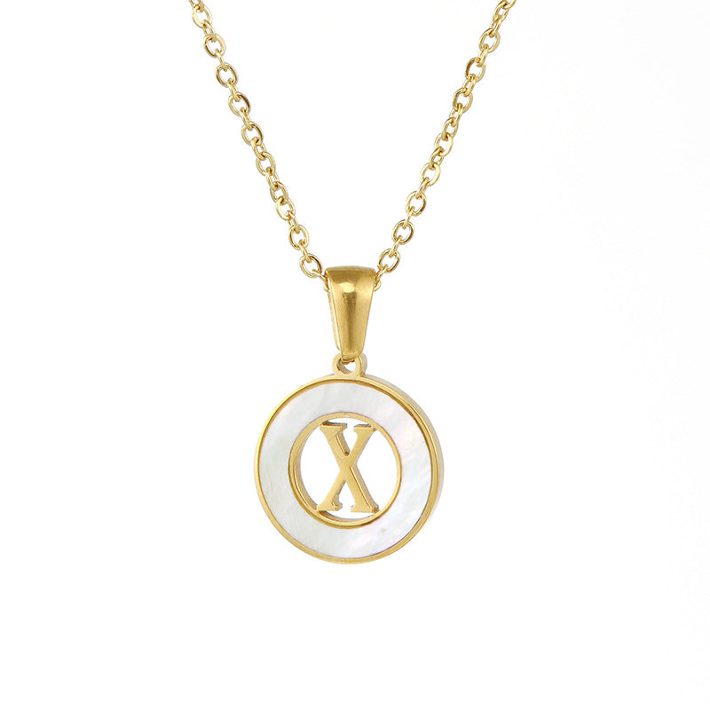 Golden Sea Initial Necklace