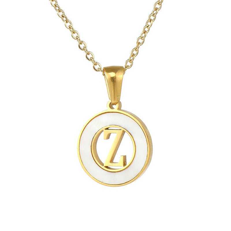 Golden Sea Initial Necklace