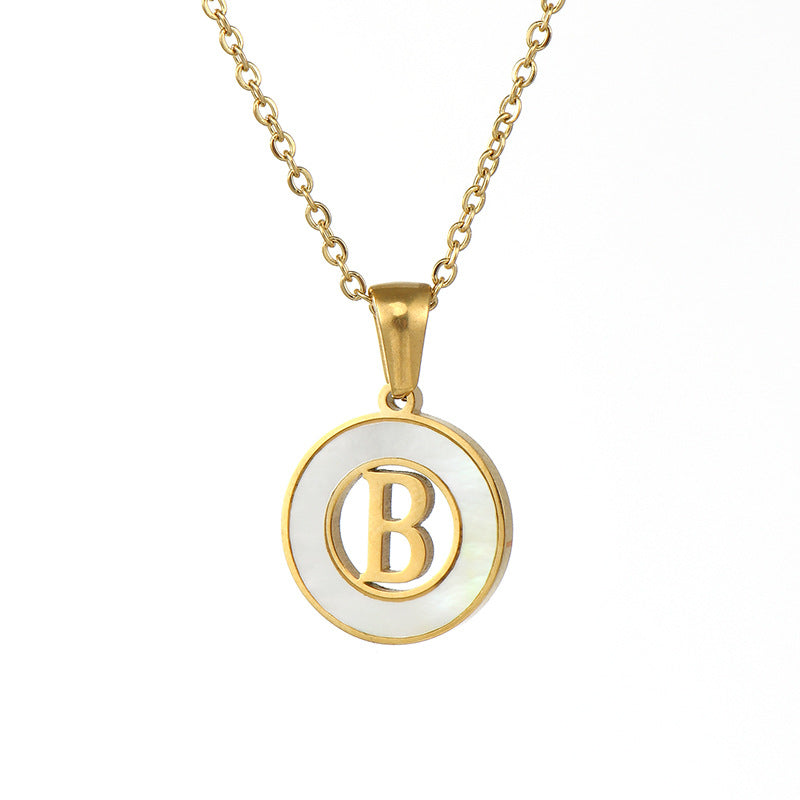 Golden Sea Initial Necklace