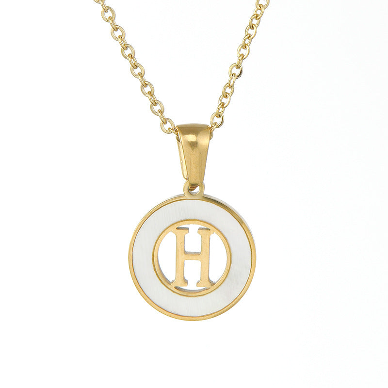 Golden Sea Initial Necklace