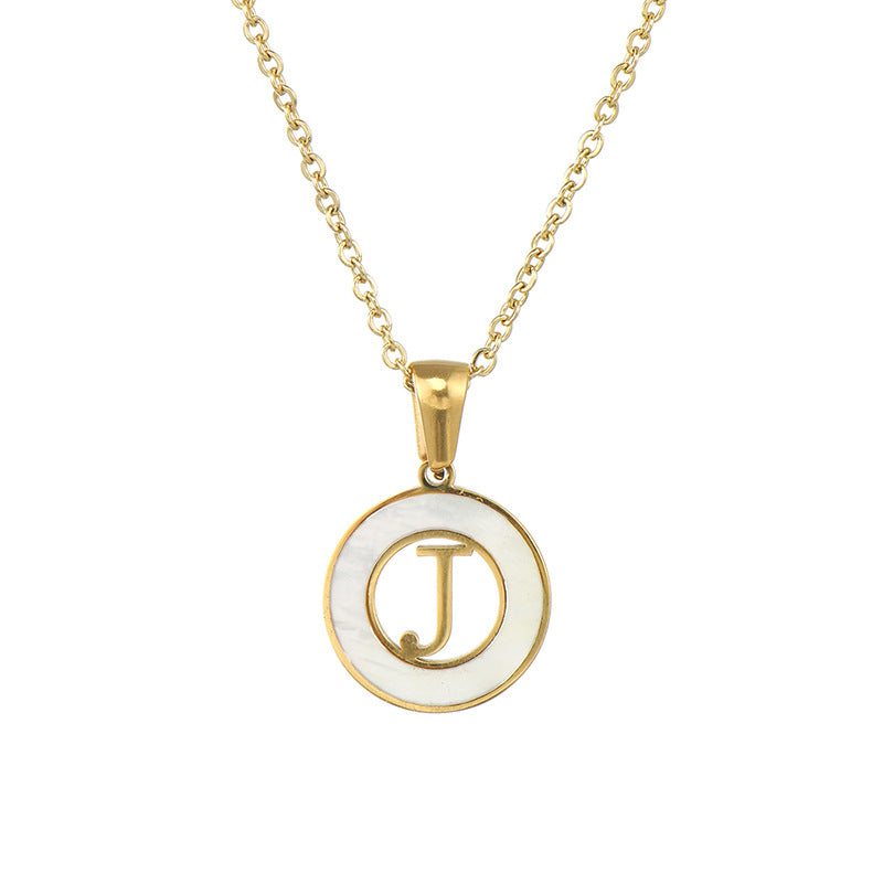 Golden Sea Initial Necklace