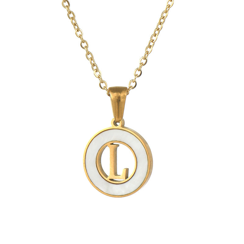 Golden Sea Initial Necklace