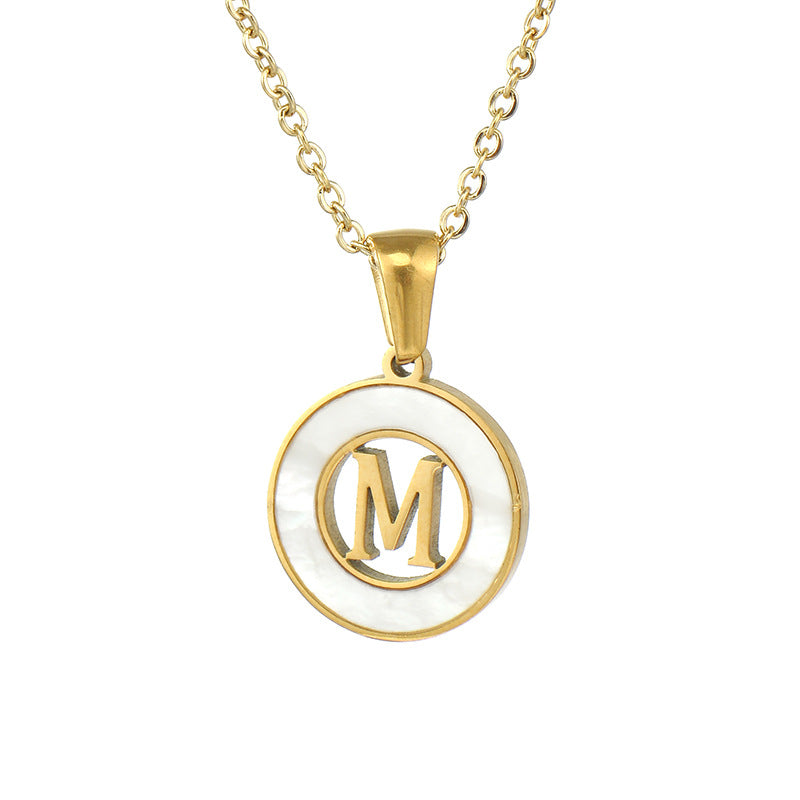 Golden Sea Initial Necklace