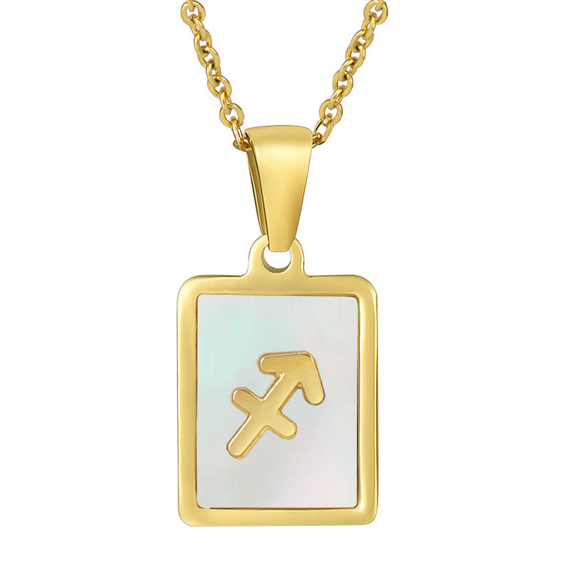 Gold Zodiac Shell Plated Necklace