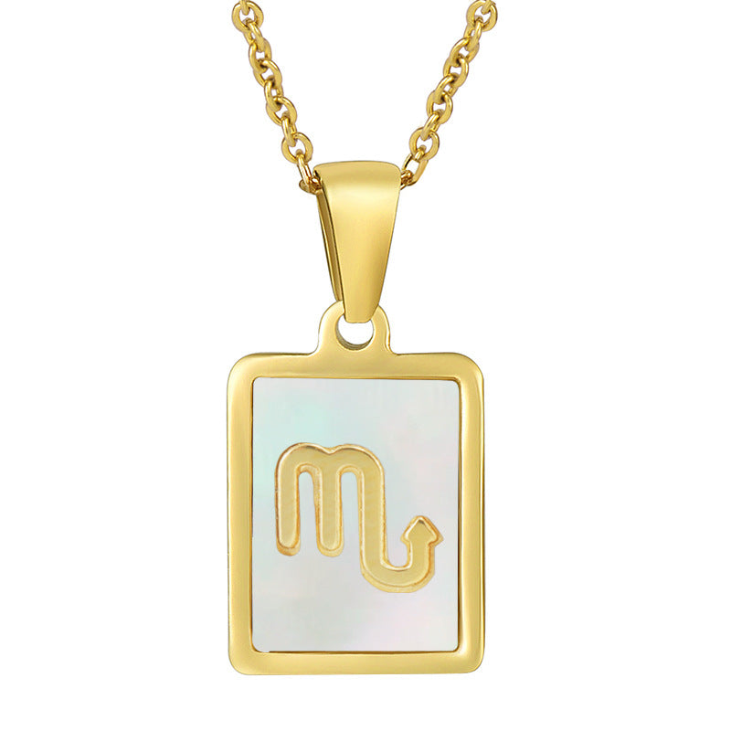 Gold Zodiac Shell Plated Necklace