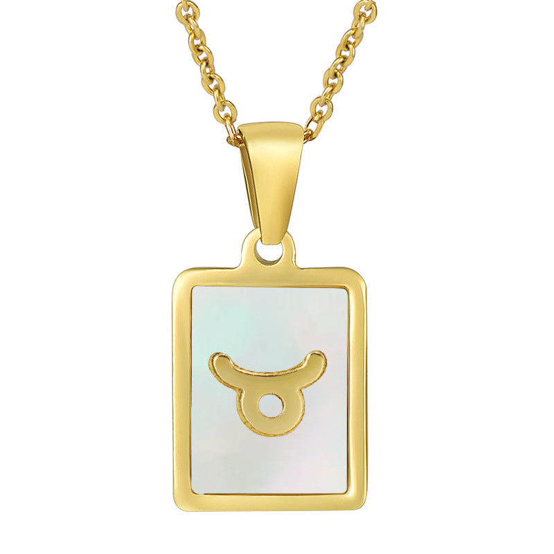 Gold Zodiac Shell Plated Necklace