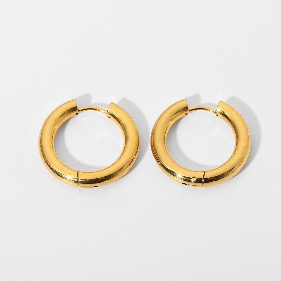 Golden Aura Hoop Earrings