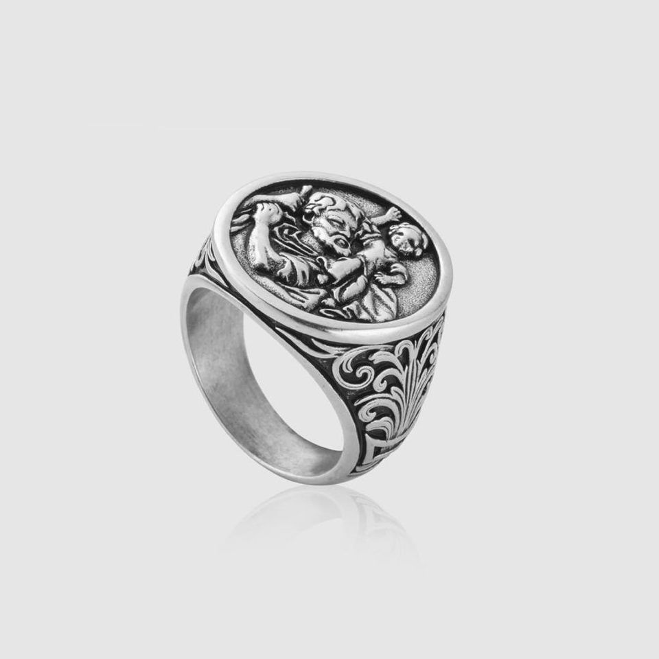 Saint Christopher Engrave Ring (Silver)