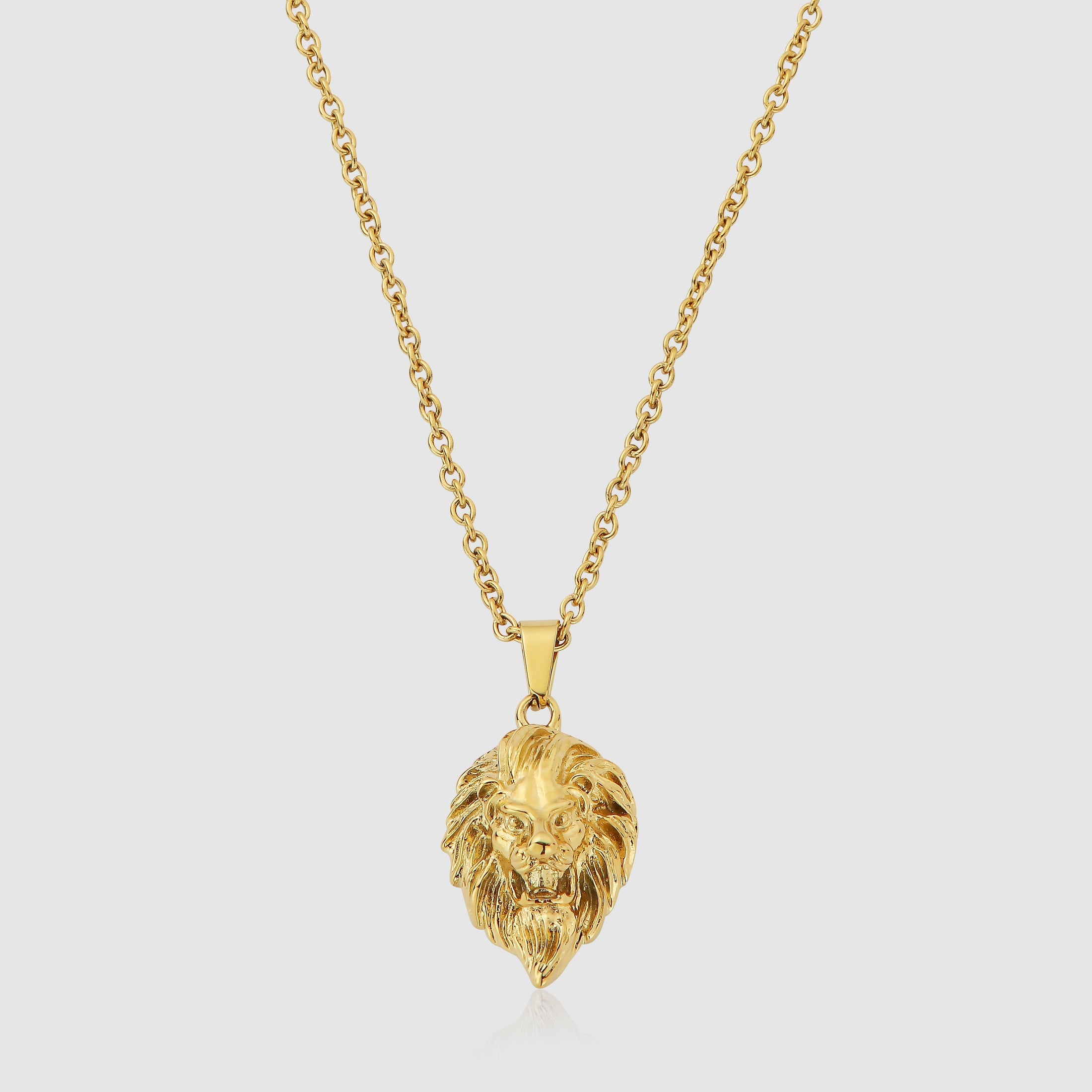 Lion Pendant Necklace (Gold)