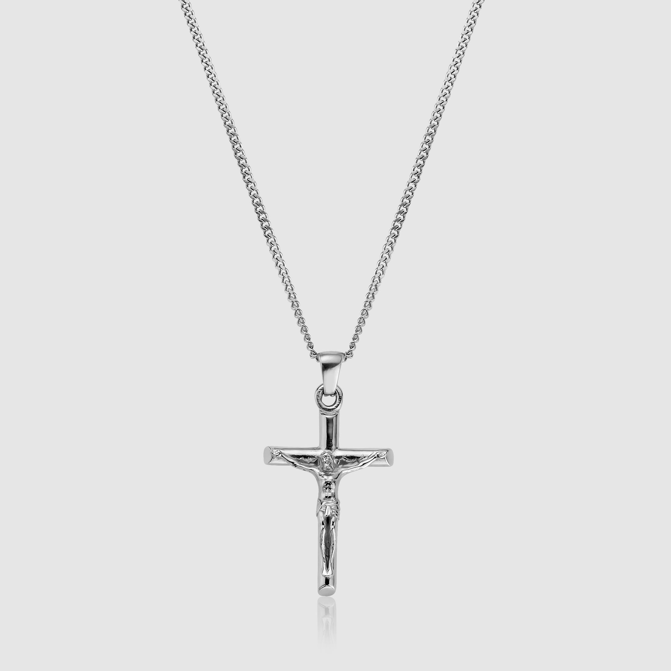 Crucifix Pendant Necklace (Silver)